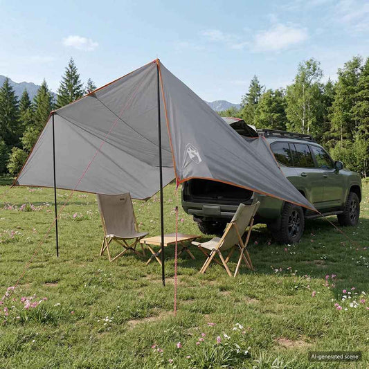 Vehicle Awning Grey and Orange 500 x 515 x 215 cm