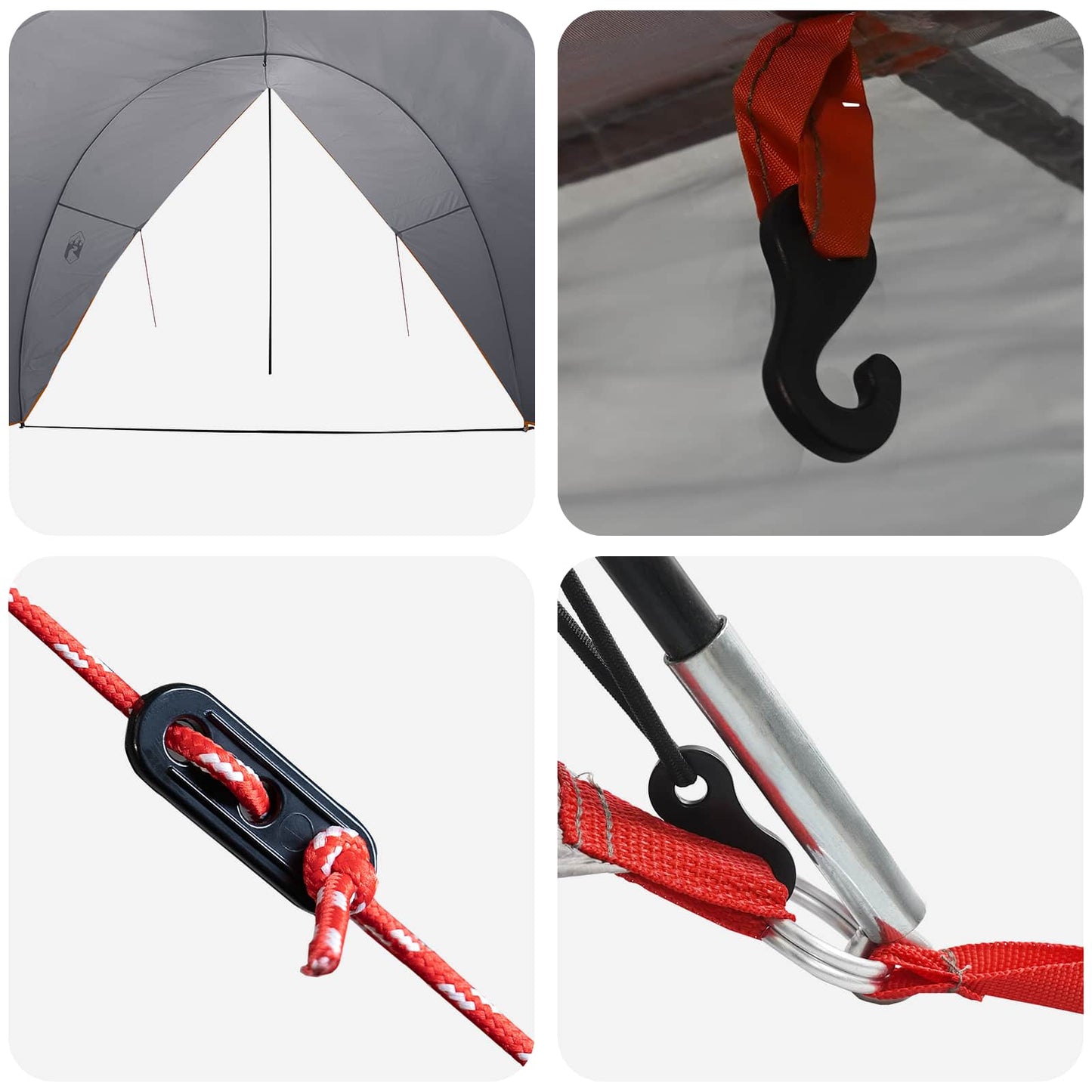 Tailgate Awning Water-resistant Grey and Orange