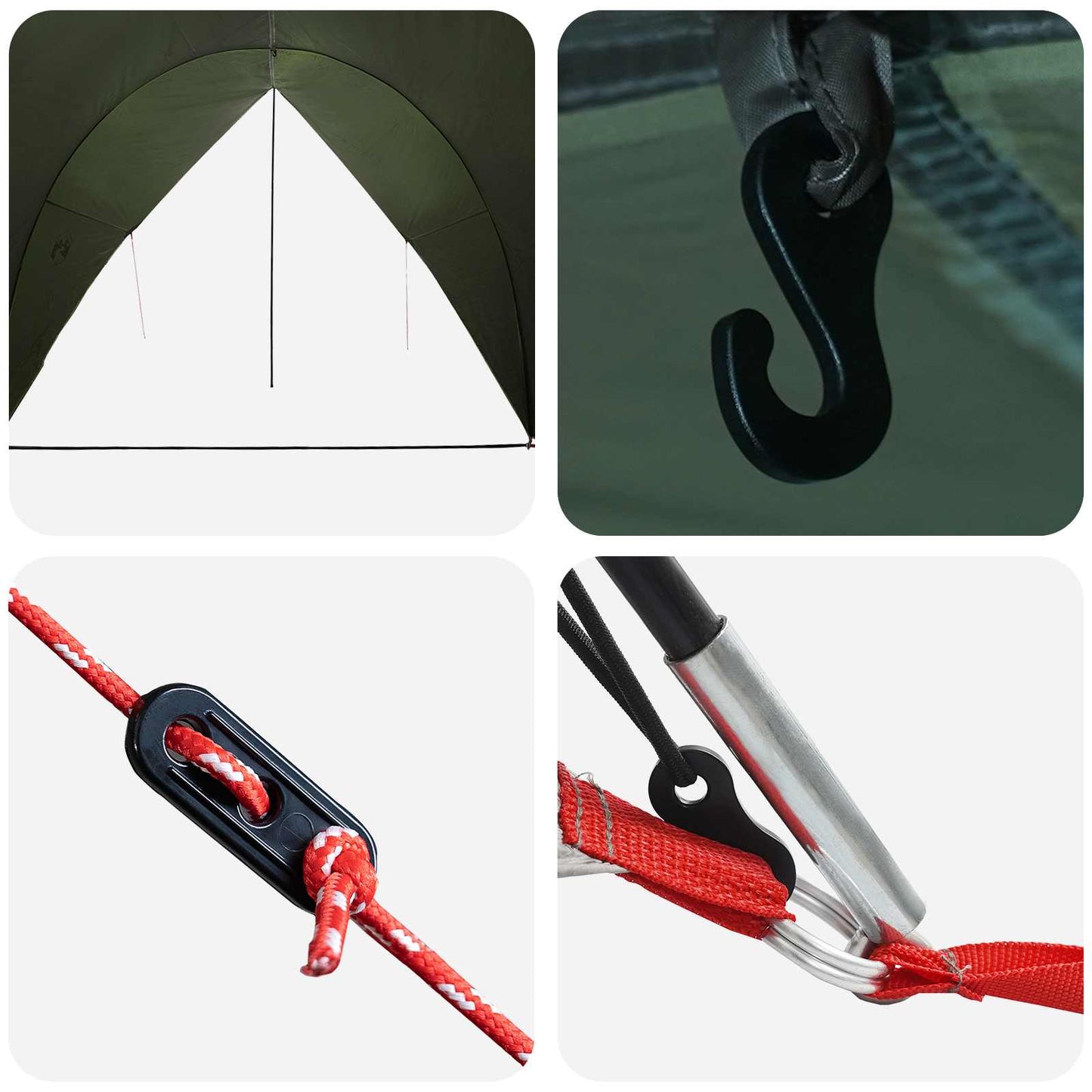 Tailgate Awning Water-resistant 405 x 280 x 220 cm Army Green