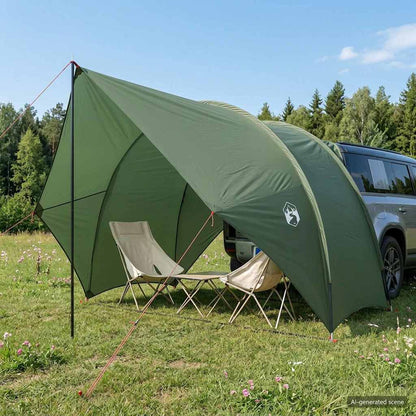 Tailgate Awning Water-resistant Army Green 405 x 280 x 220 cm