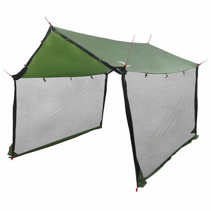 Camping Tarp with Mesh Walls Green 340 x 260 x 220 cm