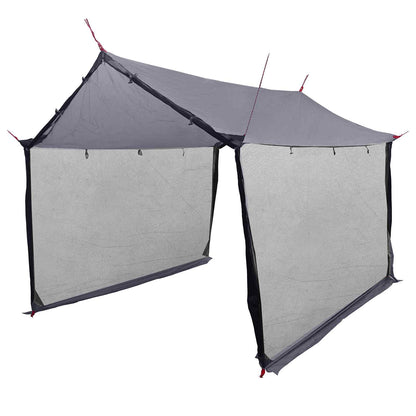 Camping Tarp with Mesh Walls Grey and Orange 340 x 260 x 220 cm