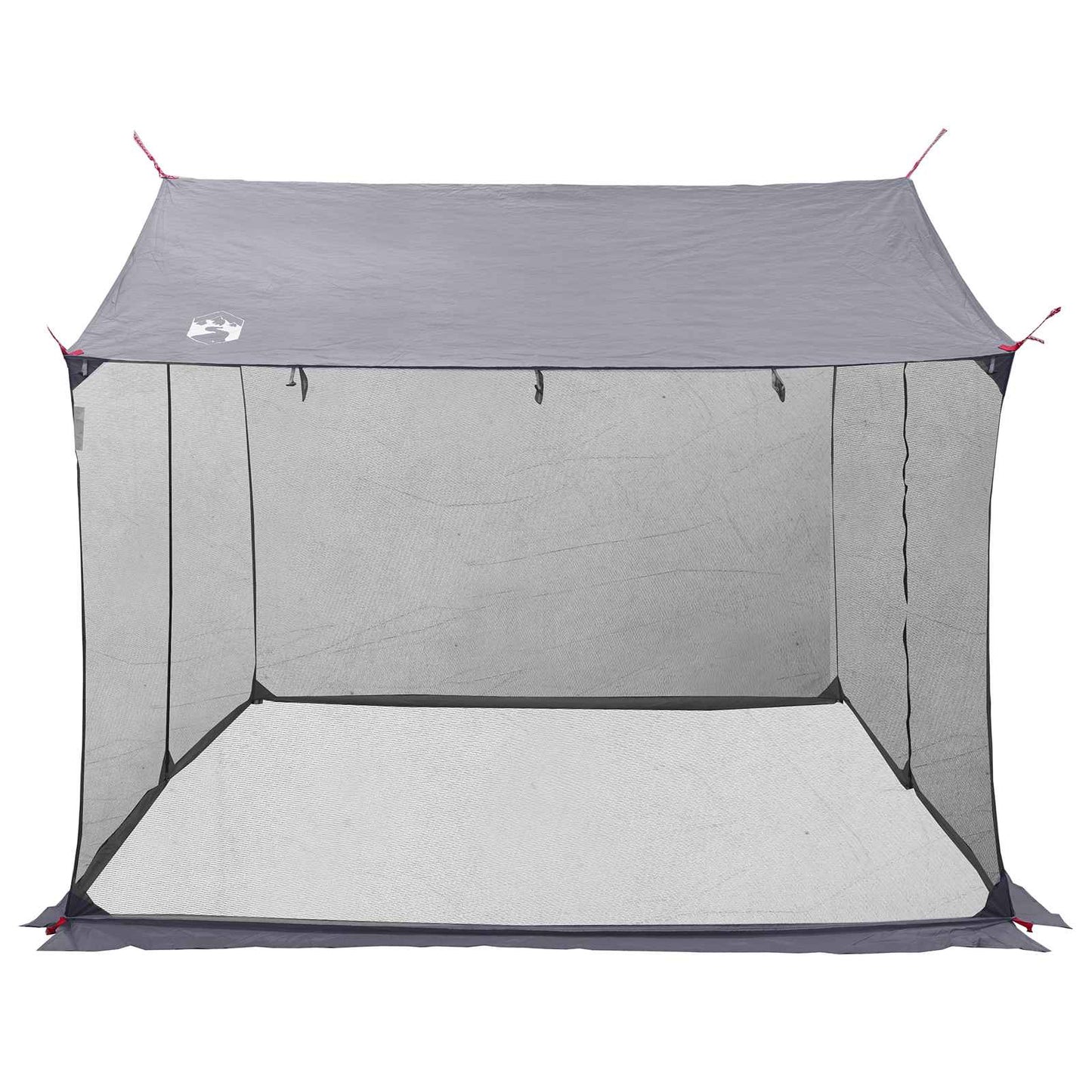 Camping Tarp with Mesh Walls Grey and Orange 340 x 260 x 220 cm