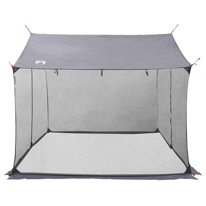 Camping Tarp with Mesh Walls Grey and Orange 340 x 260 x 220 cm