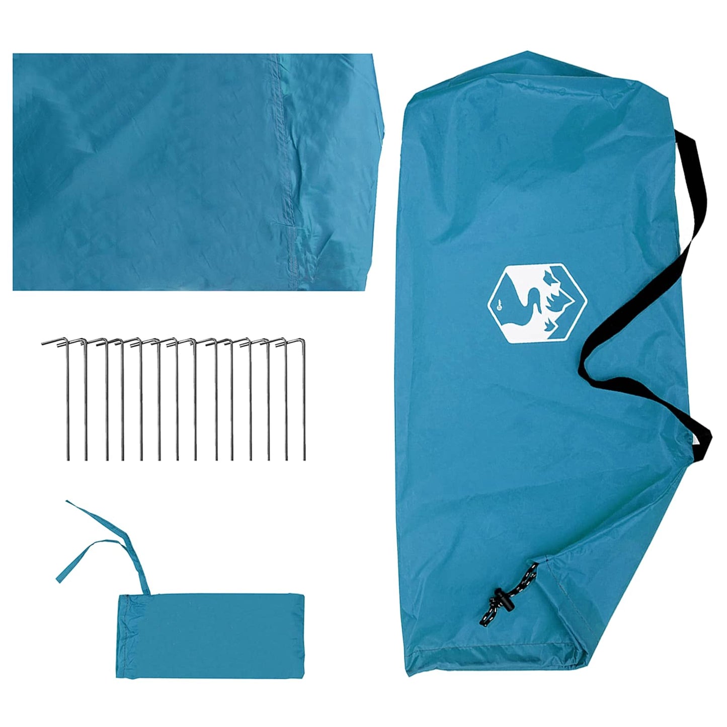Camping Tarp with Mesh Walls Blue 270 x 210 x 210 cm