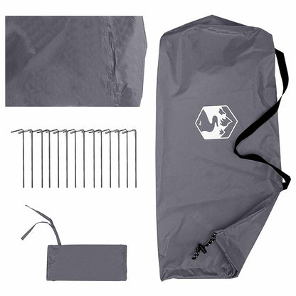 Camping Tarp with Mesh Walls Grey and Orange 270 x 210 x 210 cm