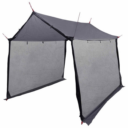 Camping Tarp with Mesh Walls Grey and Orange 270 x 210 x 210 cm