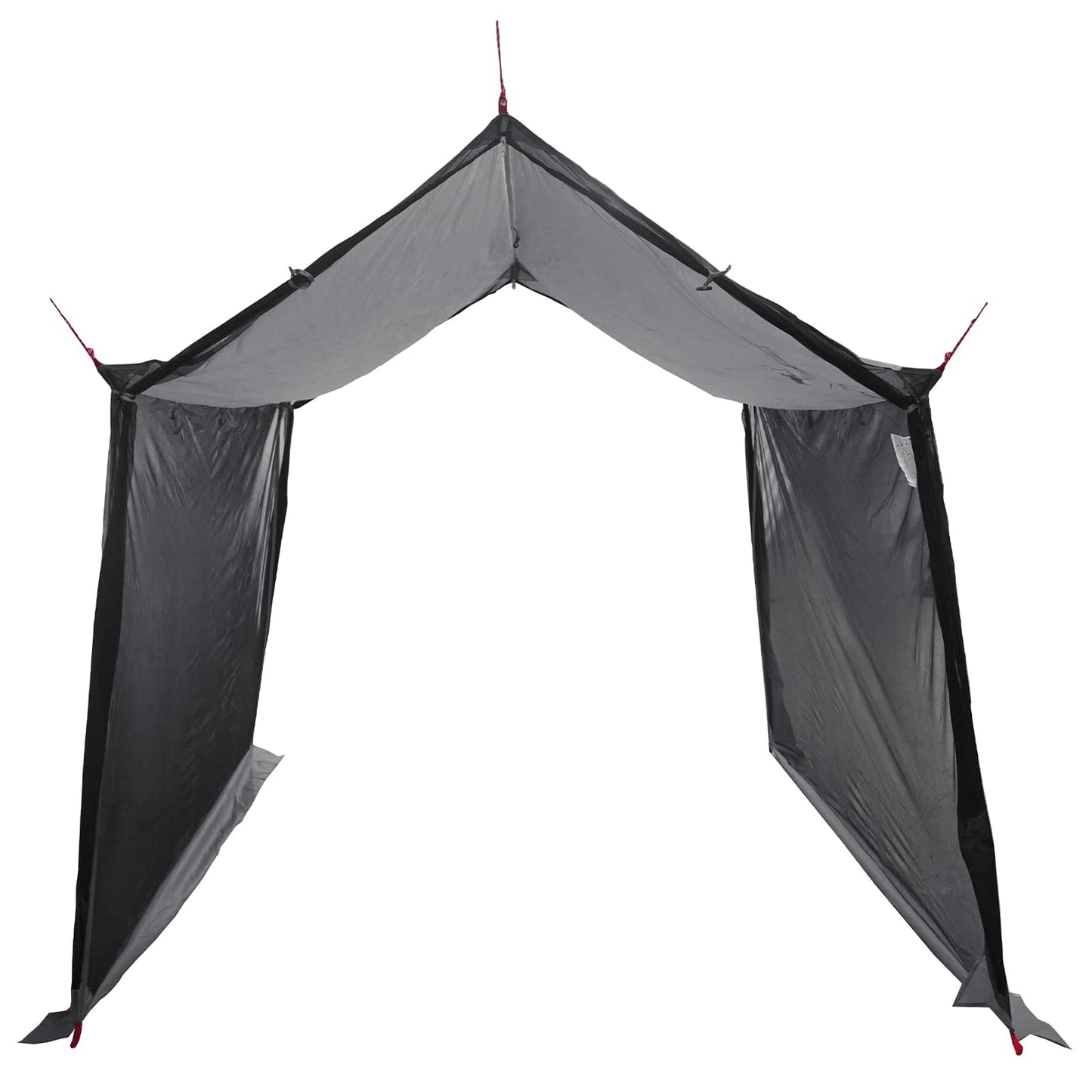 Camping Tarp with Mesh Walls Grey and Orange 270 x 210 x 210 cm