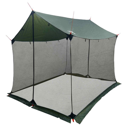 Camping Tarp with Mesh Walls Army Green 270 x 210 x 210 cm