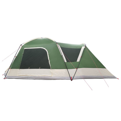 Cabin Tent with Roof Green 12-Person Polyester and Steel