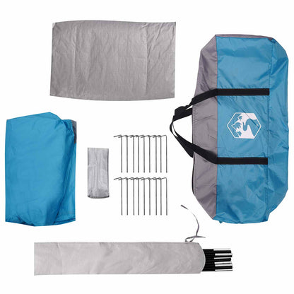 Cabin Tent with Roof Blue 12-Person Polyester and Steel