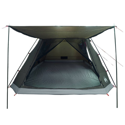 Cabin Tent with Roof Army green 12-Person Polyester and Steel