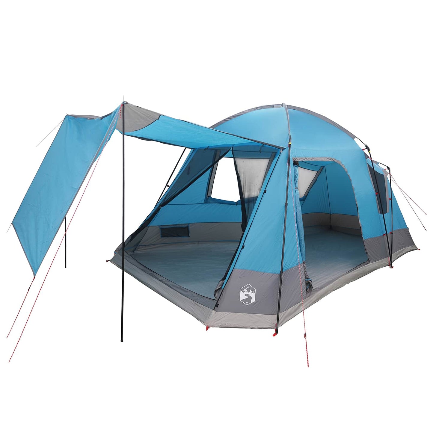 Cabin Tent with Roof Blue 8-Person Polyester and Steel