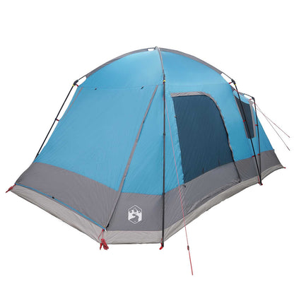 Cabin Tent with Roof Blue 8-Person Polyester and Steel