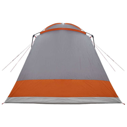 Cabin Tent Grey and Orange 8-Person Polyester and Steel