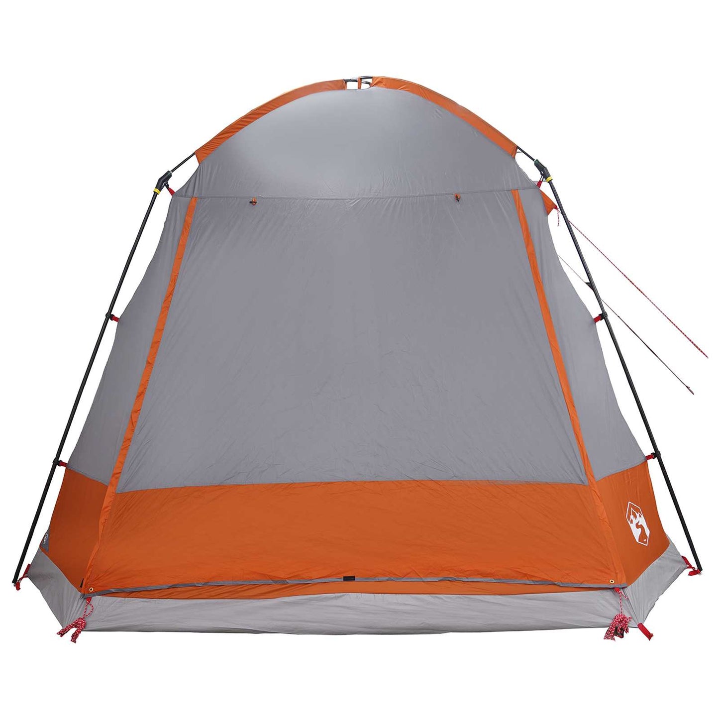 Cabin Tent Grey and Orange 8-Person Polyester and Steel