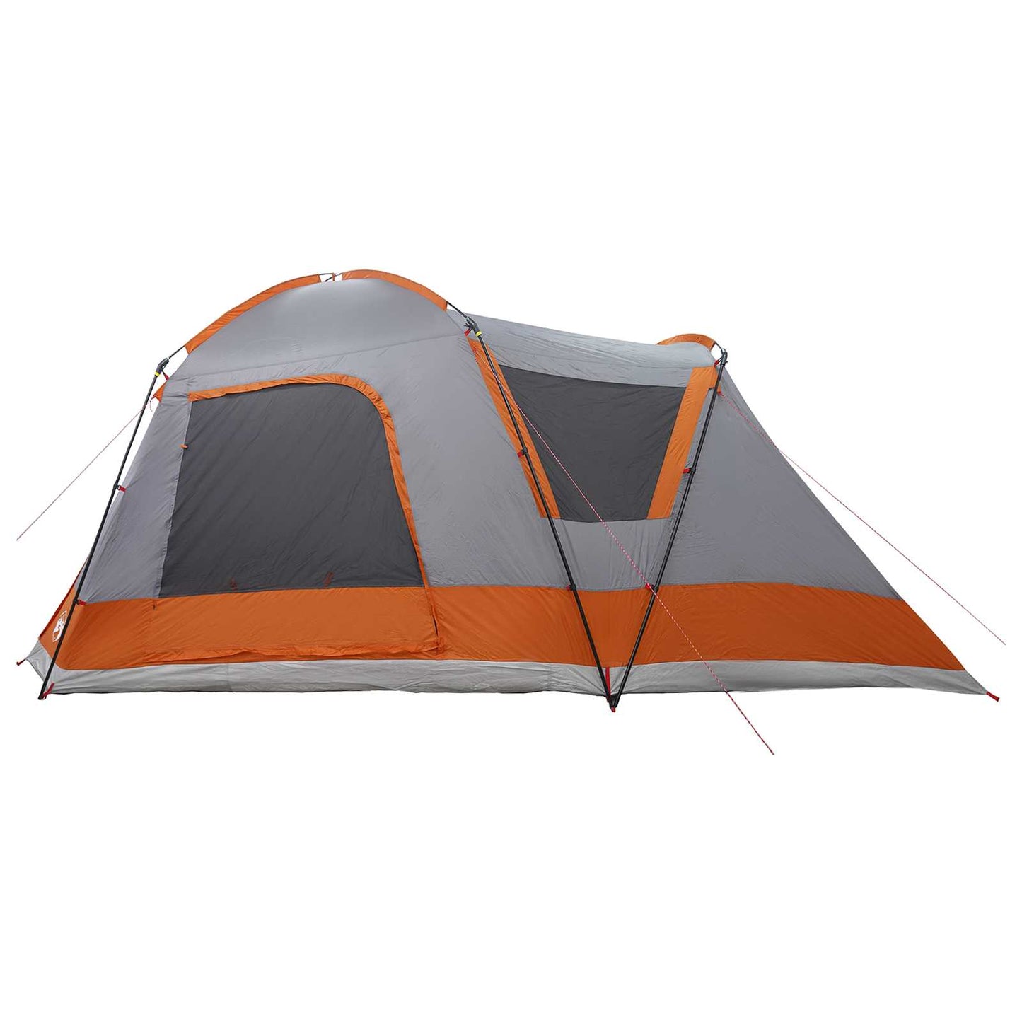Cabin Tent Grey and Orange 8-Person Polyester and Steel