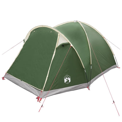 Cabin Tent with Roof Green 4-Person Polyester and Steel