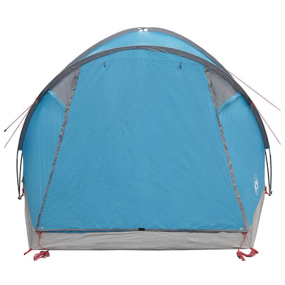 Cabin Tent with Roof Blue 4-Person Polyester and Steel