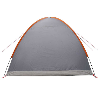 Cabin Tent Grey and Orange 4-Person Polyester and Steel