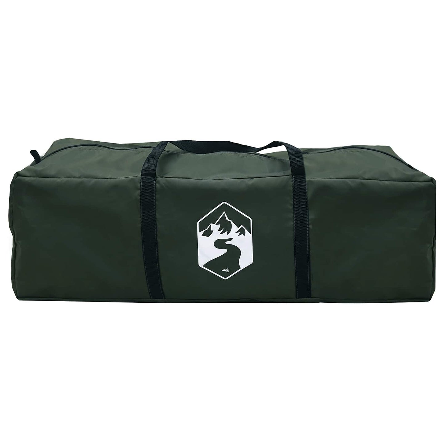 Cabin Tent with Roof Army green 4-Person Polyester and Steel