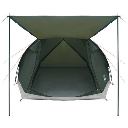 Cabin Tent with Roof Army green 4-Person Polyester and Steel