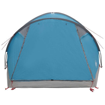 Cabin Tent with Roof Blue 6-Person Polyester and Steel
