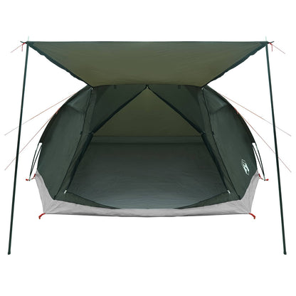 Cabin Tent with Roof Army green 6-Person Polyester and Steel