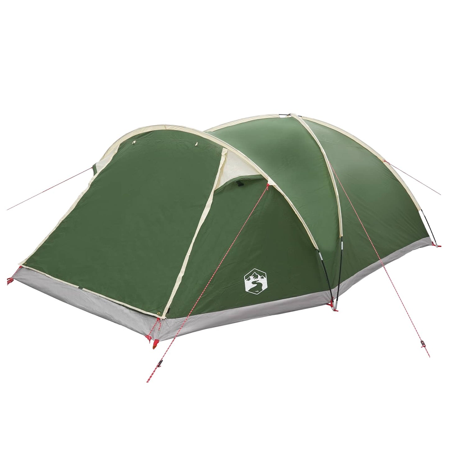 Cabin Tent with Roof Green 8-Person Polyester and Steel