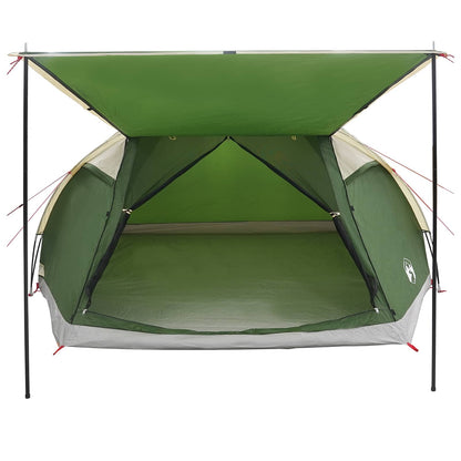 Cabin Tent with Roof Green 8-Person Polyester and Steel