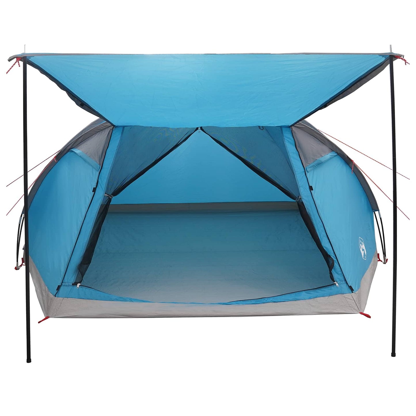 Cabin Tent with Roof Blue 8-Person Polyester and Steel