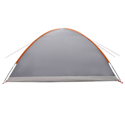 Cabin Tent Grey and Orange 8-Person Polyester and Steel