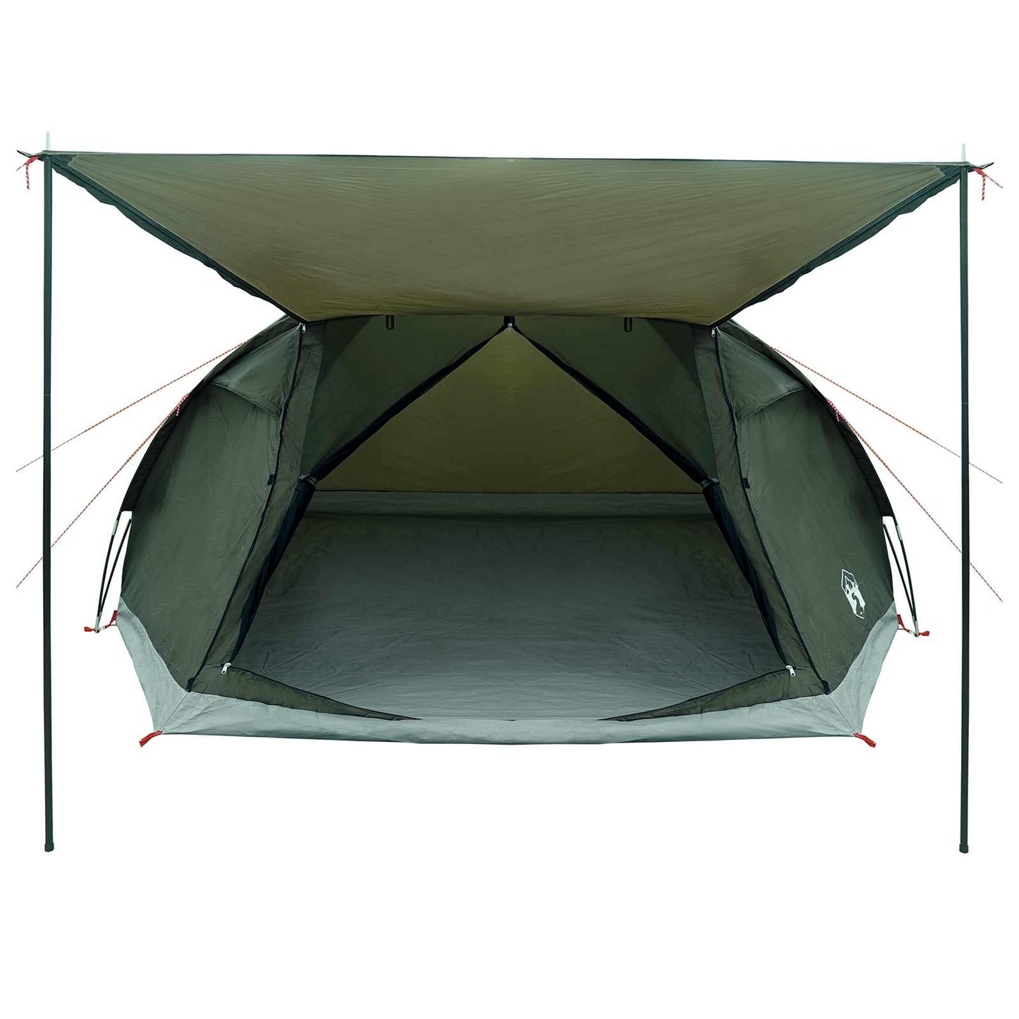 Cabin Tent with Roof Army green 8-Person Polyester and Steel