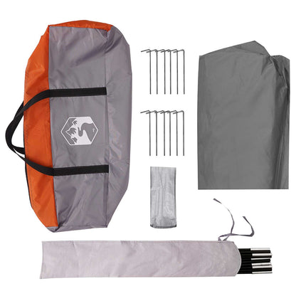 Camping Tarp Water-resistant Grey and Orange 550 x 400 x 230 cm