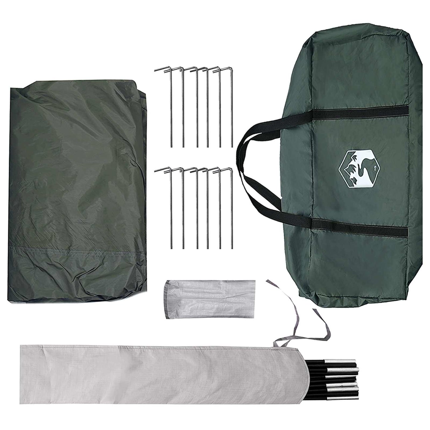 Camping Tarp Water-resistant Army Green 550 x 400 x 230 cm