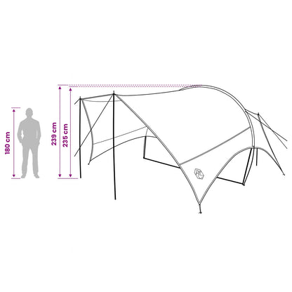 Camping Tarp Water-resistant Army Green 550 x 400 x 230 cm
