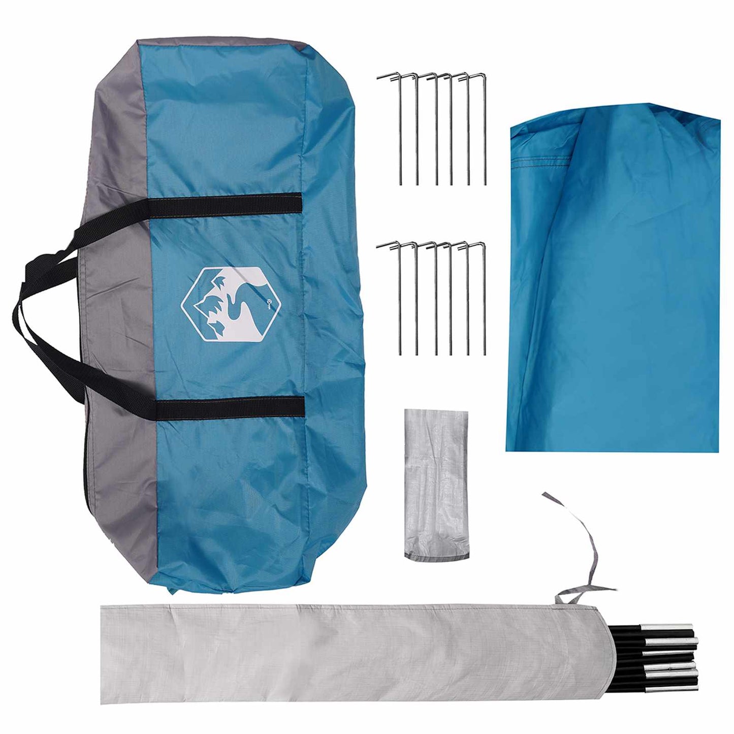 Camping Tarp Water-resistant Blue 695 x 580 x 200 cm