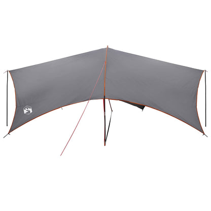 Camping Tarp Water-resistant Grey and Orange 695 x 580 x 200 cm