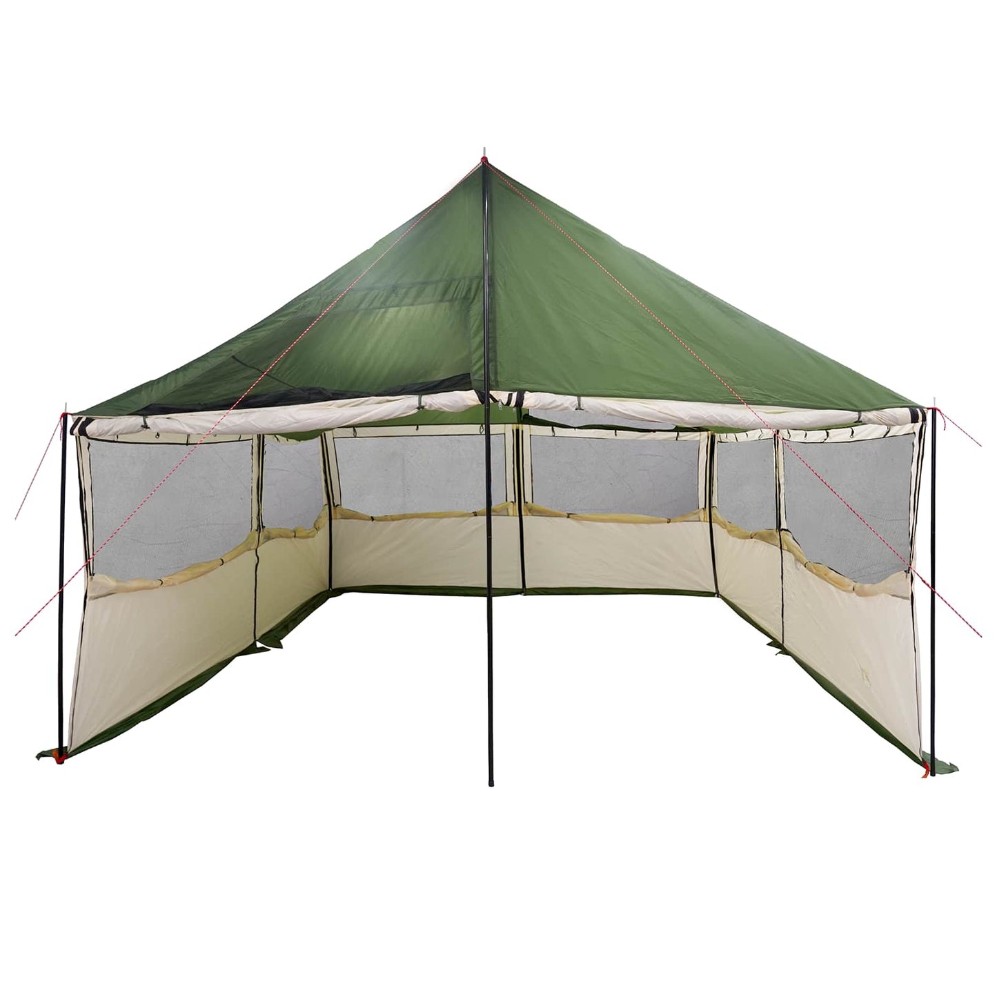 Family Tent Green 450 x 400 x 265 cm Polyester and Steel