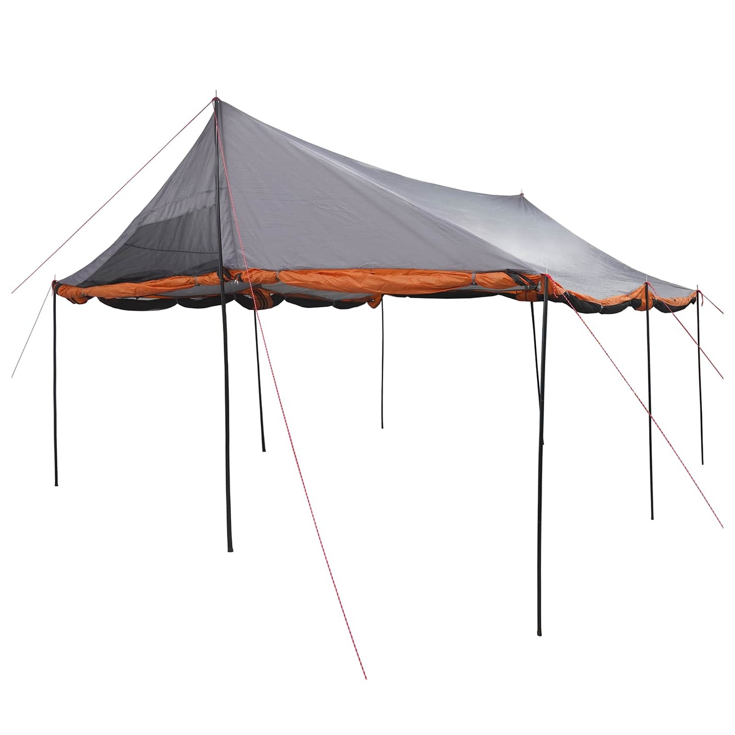 Family Tent with Roof Grey and Orange 450 x 400 x 265 cm