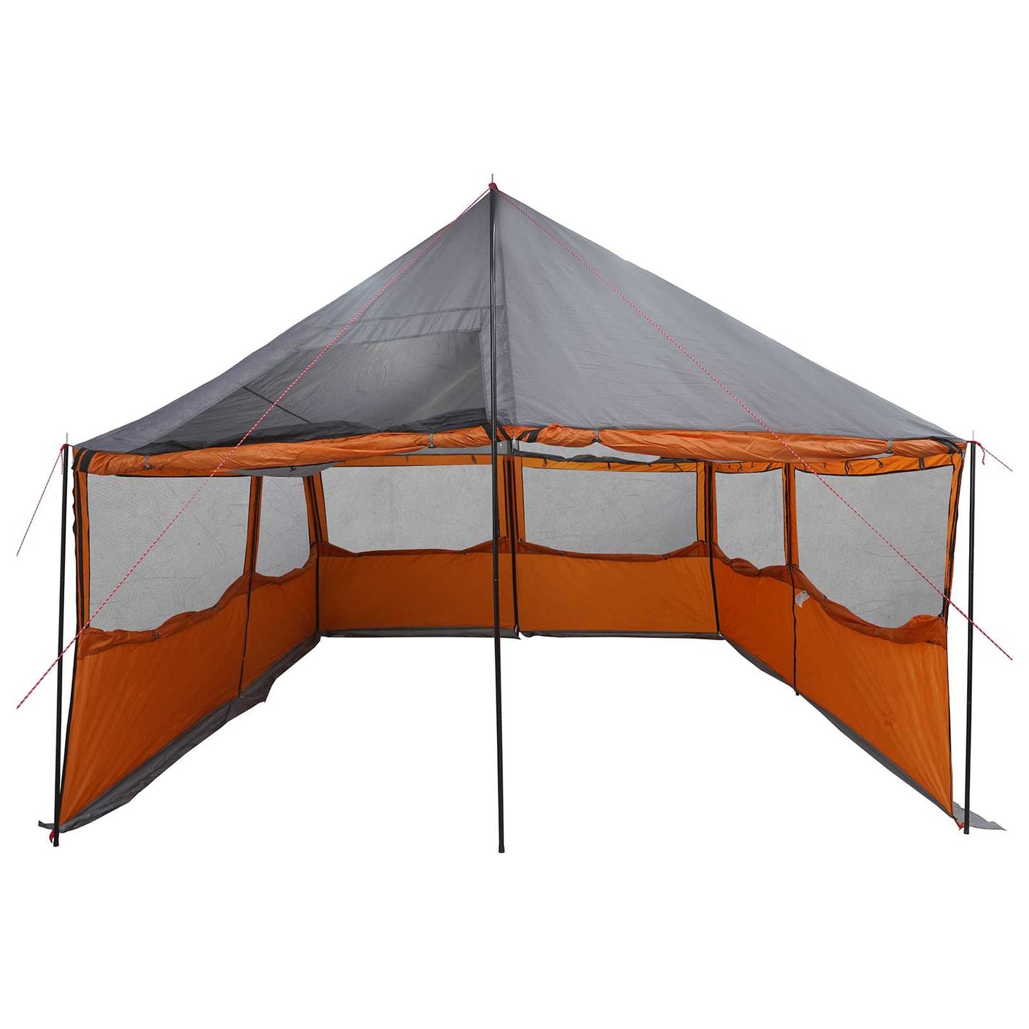 Family Tent with Roof Grey and Orange 450 x 400 x 265 cm