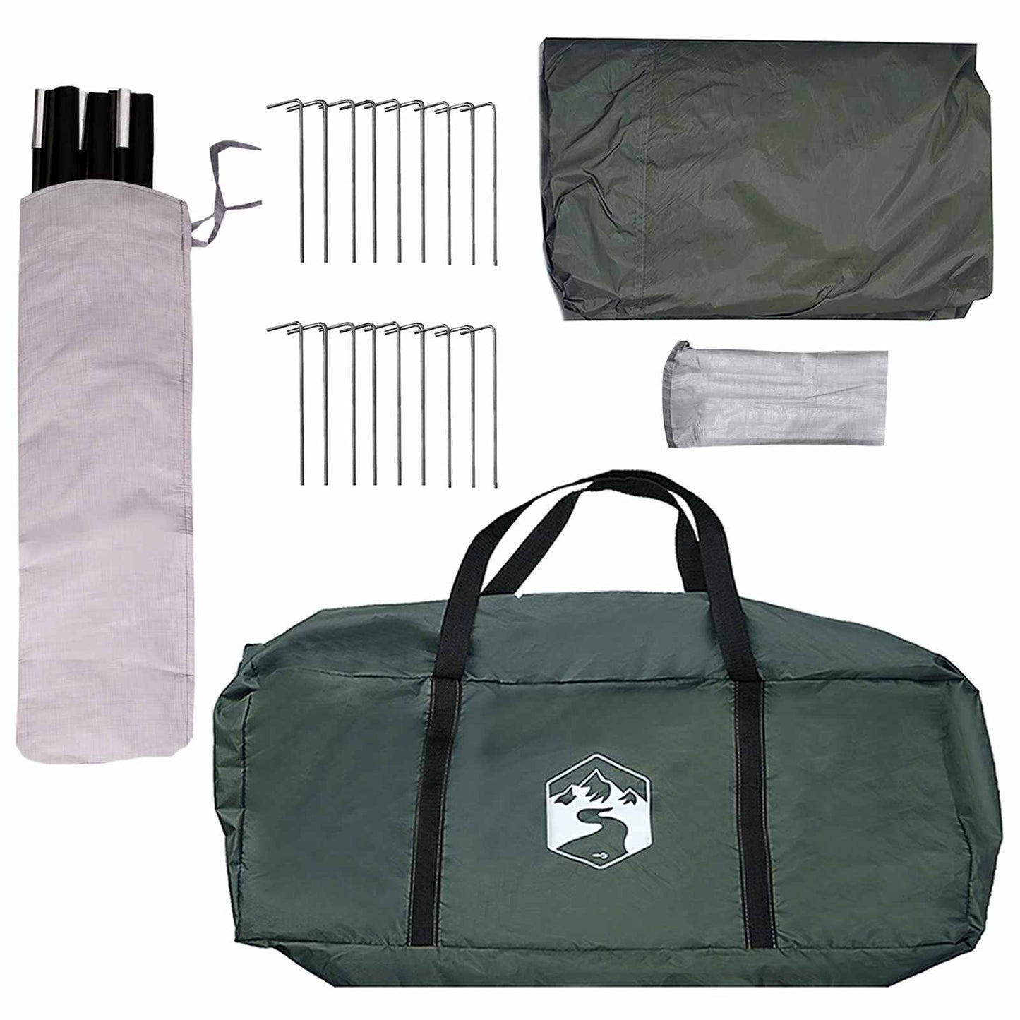 Family Tent Army green 450 x 400 x 265 cm Polyester and Steel
