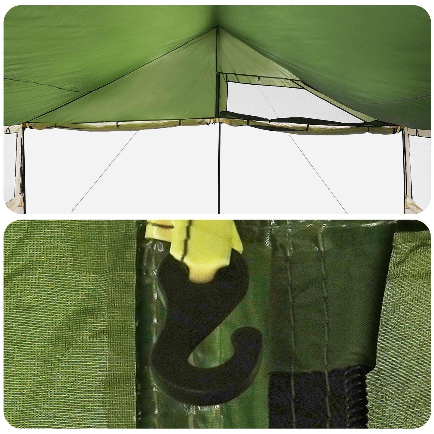 Family Tent Green 600 x 400 x 268 cm Polyester and Steel