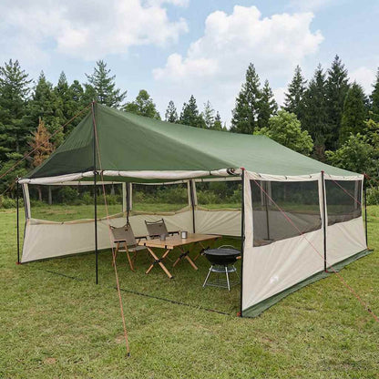 Family Tent Green 600 x 400 x 268 cm Polyester and Steel