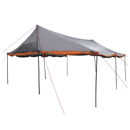Family Tent with Roof Grey and Orange 600 x 400 x 268 cm