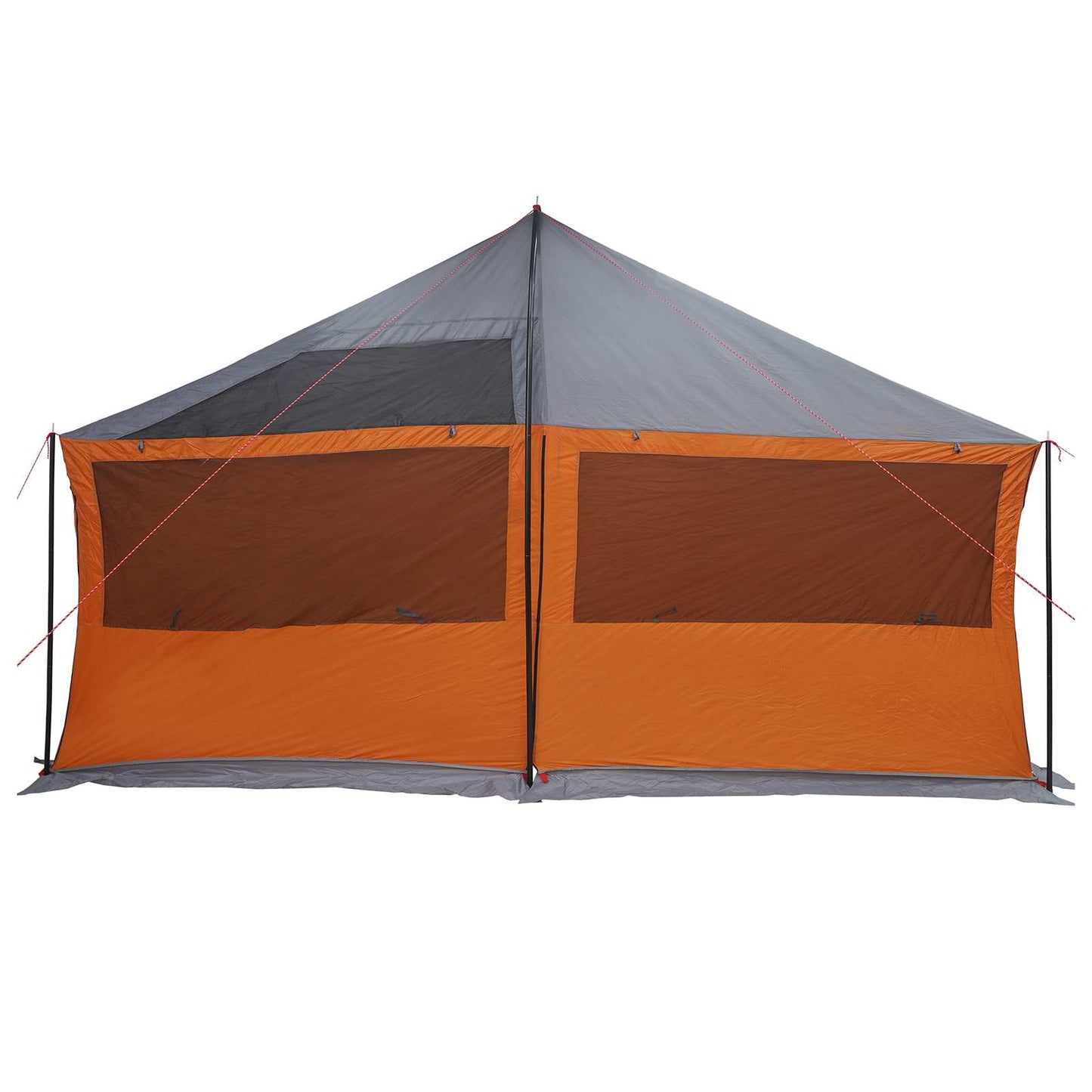Family Tent with Roof Grey and Orange 600 x 400 x 268 cm