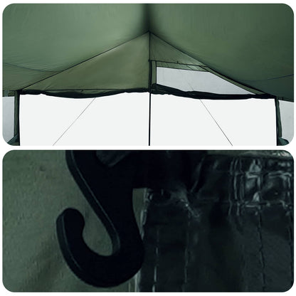 Family Tent Army green 600 x 400 x 268 cm Polyester and Steel