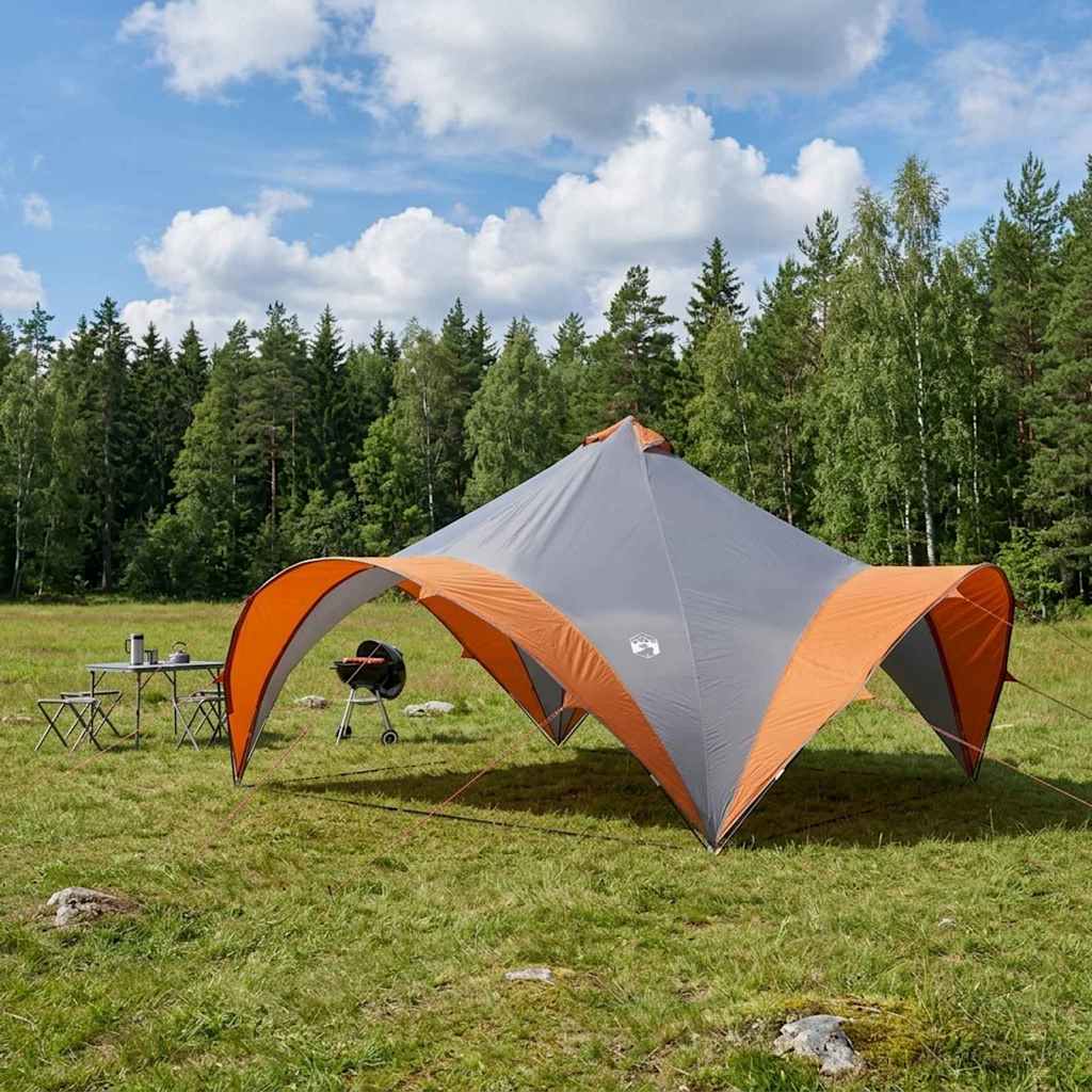 Party Tent with Roof Grey and Orange 500 x 500 x 350 cm