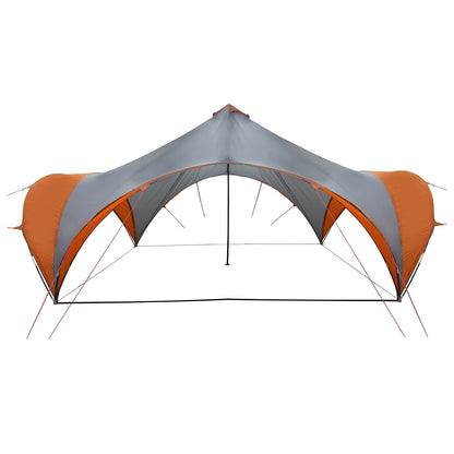 Party Tent with Roof Grey and Orange 600 x 600 x 400 cm
