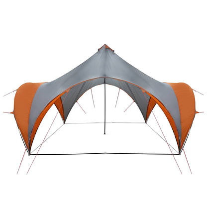 Party Tent with Roof Grey and Orange 400 x 400 x 320 cm